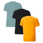 Kit 3 Camisetas Puma Essentials Logo Infantil