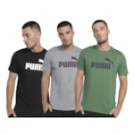 Kit 3 Camisetas Puma Essentials Logo Masculina