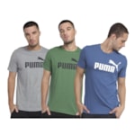 Kit 3 Camisetas Puma Essentials Logo Masculina