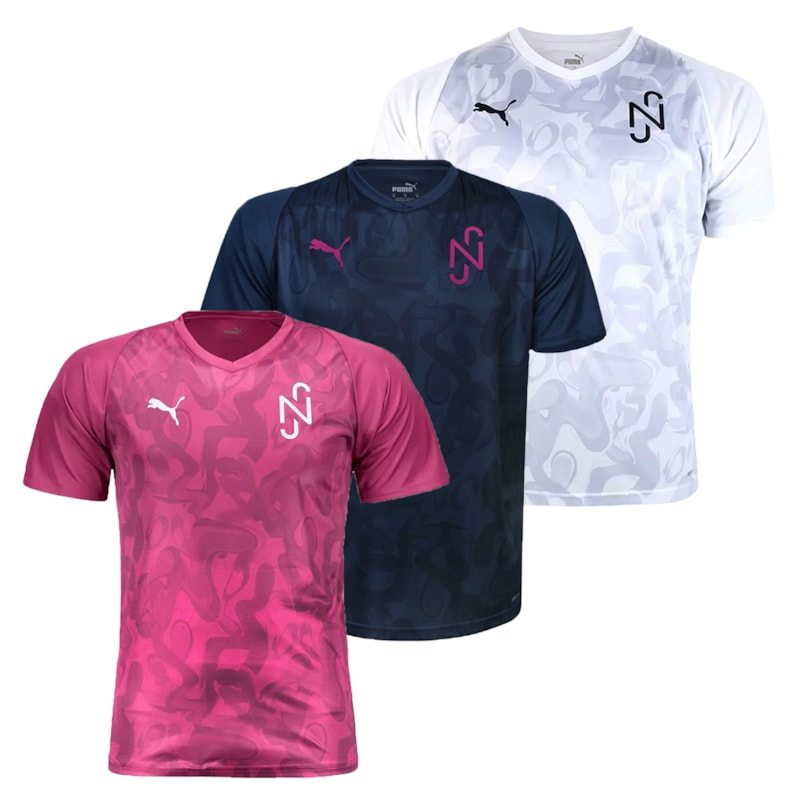 Kit 3 Camisetas Puma Neymar Jr Teamliga Infantil