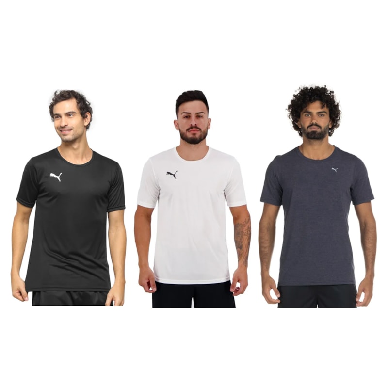 Kit 3 Camisetas Puma Performance Masculina