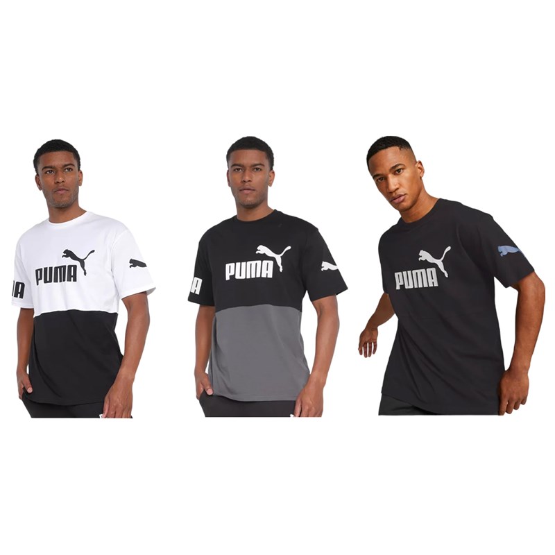 Kit 3 Camisetas Puma Power Colorblock Masculina
