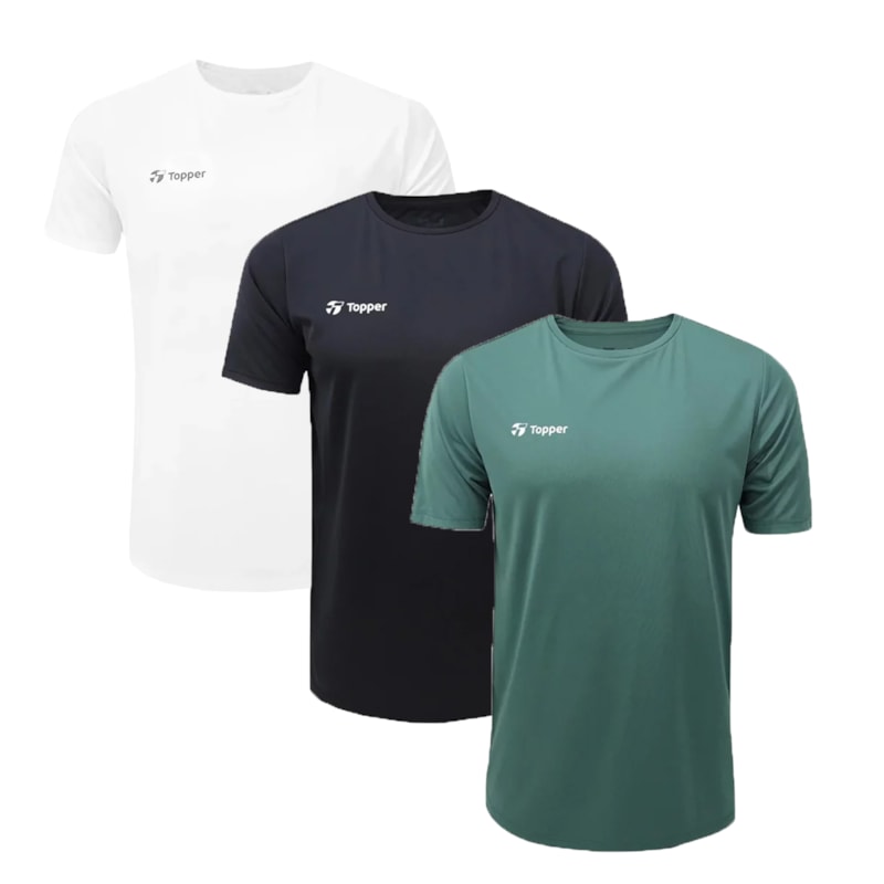 Kit 3 Camisetas Topper Sky Feeling Masculina