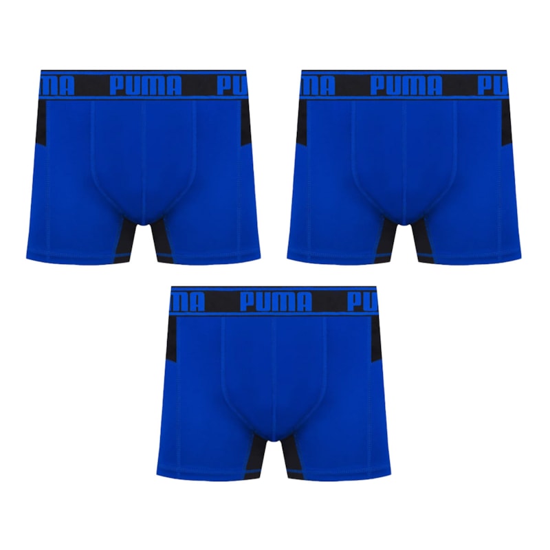 Kit 3 Cuecas Boxer Puma Active Masculino