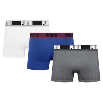 Kit 3 Cuecas Boxer Puma Cotton Masculina