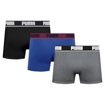 Kit 3 Cuecas Boxer Puma Cotton Masculina