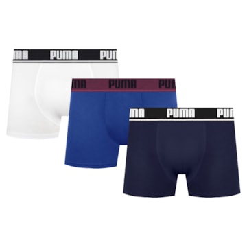 Kit 3 Cuecas Boxer Puma Cotton Masculina