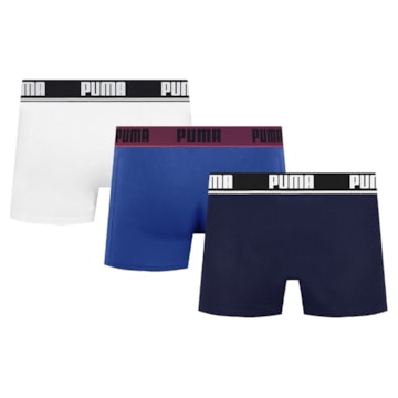 Kit 3 Cuecas Boxer Puma Cotton Masculina