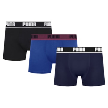 Kit 3 Cuecas Boxer Puma Cotton Masculina