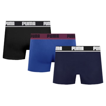 Kit 3 Cuecas Boxer Puma Cotton Masculina