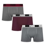 Kit 3 Cuecas Boxer Puma Cotton Masculina