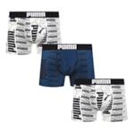 Kit 3 Cuecas Boxer Puma Microfibra Masculino