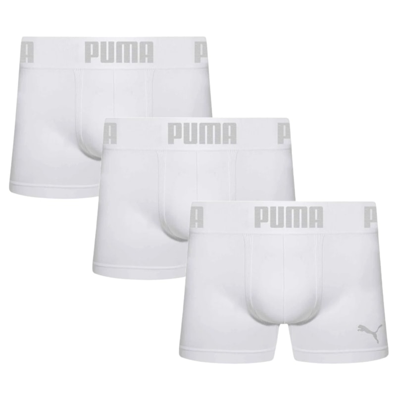 Kit 3 Cuecas Boxer Puma Sem Costura Masculina