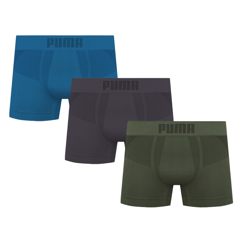 Kit 3 Cuecas Boxer Puma Sem Costura Masculino