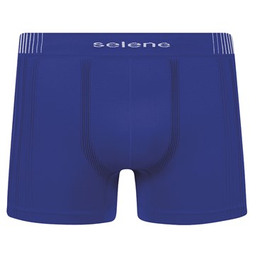 Kit 3 Cuecas Boxer Selene Sem Costura Masculino - Azul