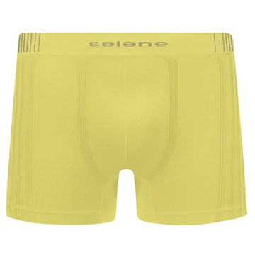 Kit 3 Cuecas Boxer Selene Sem Costura Masculino - Preto, Amarelo e Vermelho