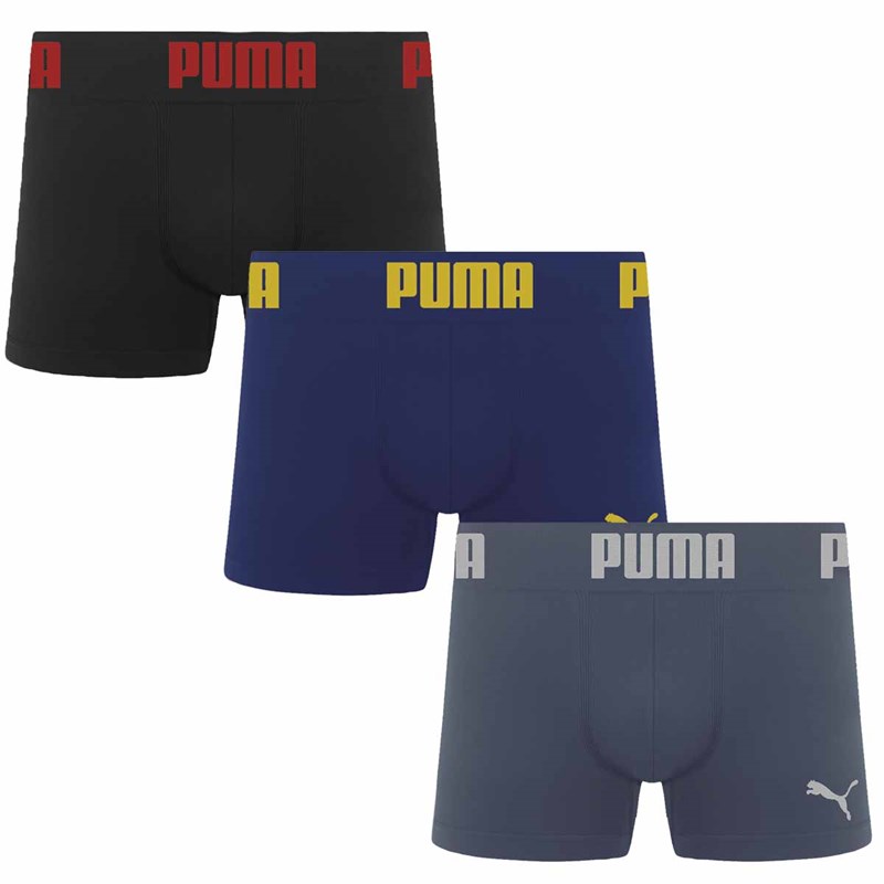 Kit 3 Cuecas Puma Boxer Sem Costura