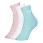 Kit 3 Pares de Meia Puma Cano Médio Esportiva Feminina