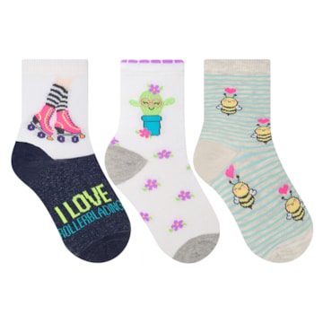 Kit 3 Pares de Meia Selene Meninas Infantil