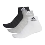 Kit 3 Pares de Meias Adidas Ankle Unissex