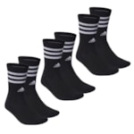 Kit 3 Pares De Meias Adidas Cano Alto 3 Stripes Unissex