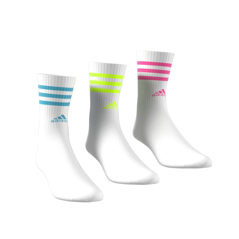 Kit 3 Pares de Meias Adidas Cushioned Crew Feminina