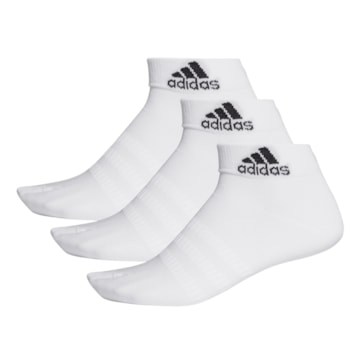 Kit 3 Pares de Meias Adidas Light Ank Cano Curto