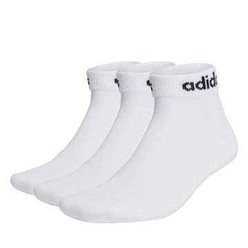 Kit 3 Pares de Meias Adidas Logo Linear Ankle