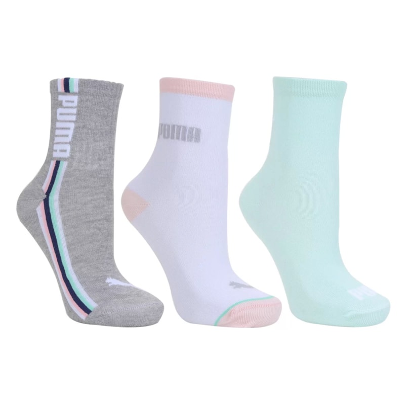 Kit 3 Pares de Meias Puma Cano Longo Infantil Kit 3 Pares de Meias Puma Cano Longo Infantil