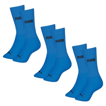 Kit 3 Pares De Meias Puma Esportiva Cano Longo Masculina