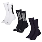 Kit 3 Pares De Meias Puma Esportiva Cano Longo Masculina