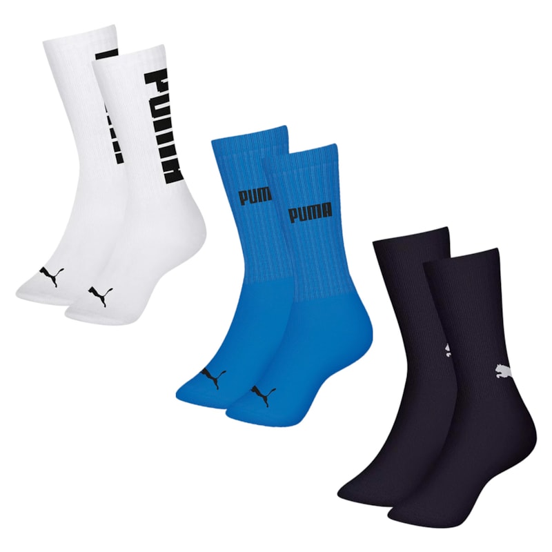 Kit 3 Pares De Meias Puma Esportiva Cano Longo Masculina