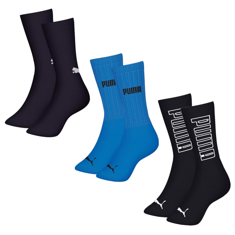 Kit 3 Pares De Meias Puma Esportiva Cano Longo Masculina