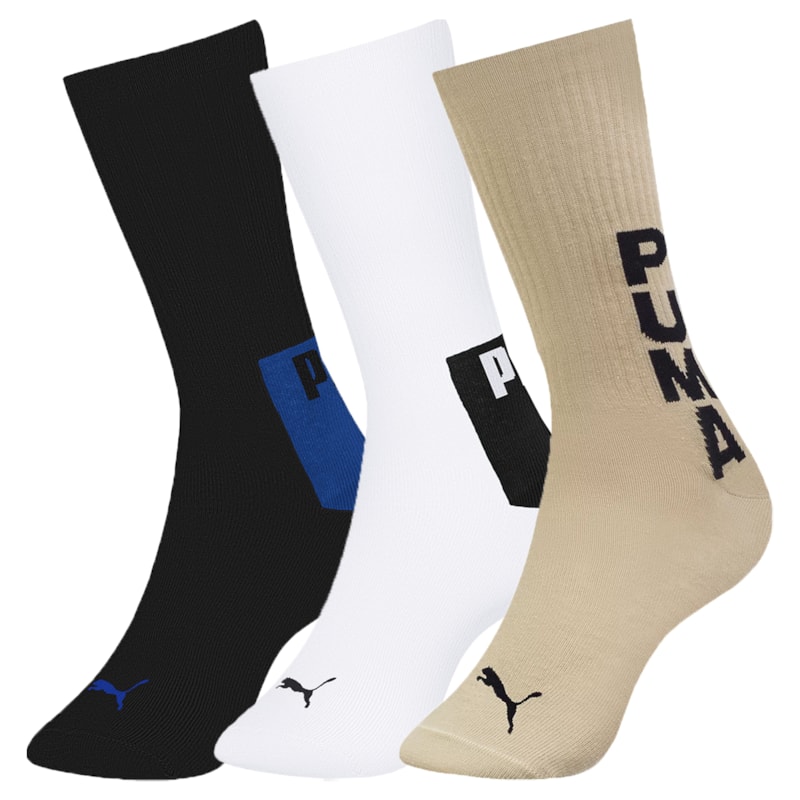 Kit 3 Pares de Meias Puma Esportiva Cano Longo Masculino