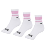 Kit 3 Pares de Meias Puma Esportiva Cano Médio Feminina