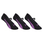 Kit 3 Pares de Meias Puma Sapatilha Pilates Antiderrapante Feminina