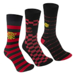 Kit 3 Pares de Meias Rikam Casual Flamengo Masculina