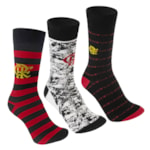 Kit 3 Pares de Meias Rikam Casual Flamengo Masculina