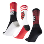 Kit 3 Pares de Meias Rikam Flamengo Esportiva Masculina