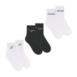 Kit 3 Pares De Meias Selene Esportiva Cano Curto Masculina