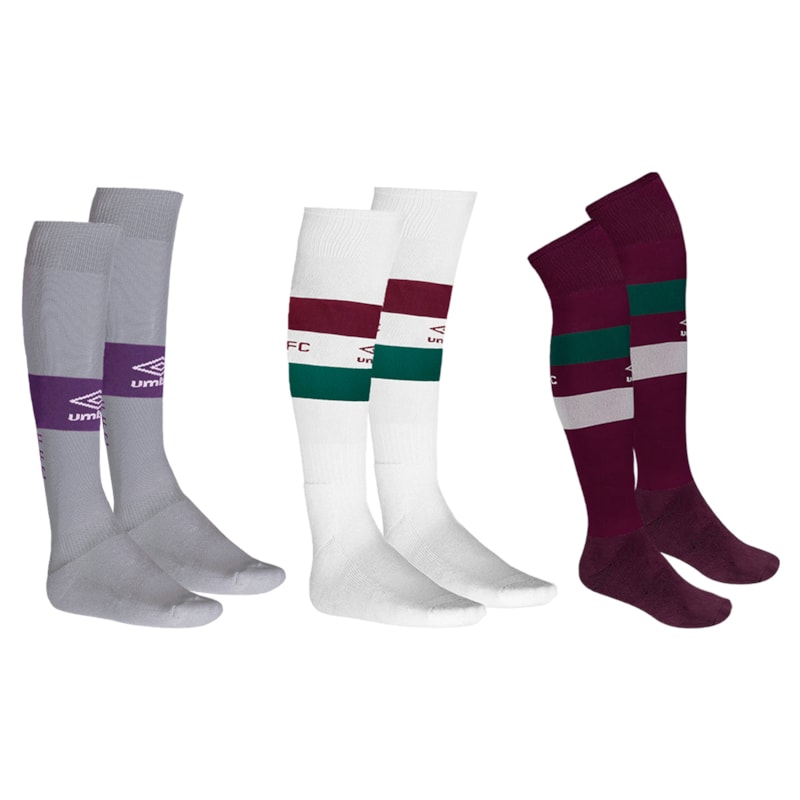 Kit 3 Pares De Meiões Umbro Fluminense