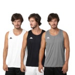 Kit 3 Regatas Kappa Basic Masculina