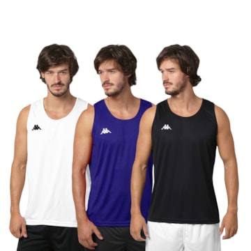 Kit 3 Regatas Kappa Basic Masculina