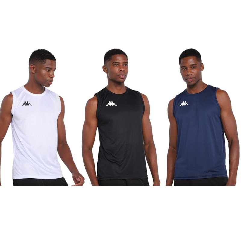 Kit 3 Regatas Kappa Sport Masculina