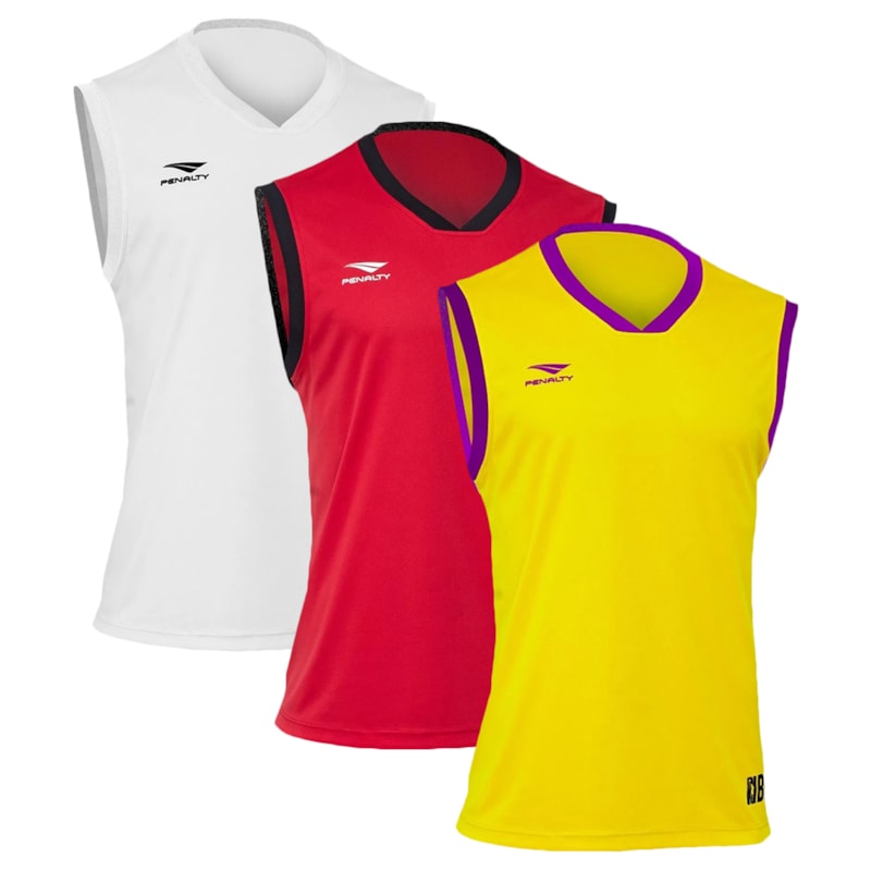 Kit 3 Regatas Penalty Basquete Shoot Masculina