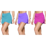 Kit 3 Shorts Saia Selene Fitness Feminino