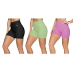 Kit 3 Shorts Selene Sem Costura Feminino