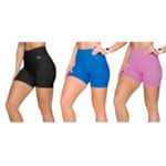 Kit 3 Shorts Selene Sem Costura Feminino