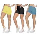 Kit 3 Shorts Selene Sem Costura Feminino