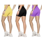 Kit 3 Shorts Selene Sem Costura Feminino